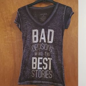 Gray V-Neck Short Sleeve Shirt